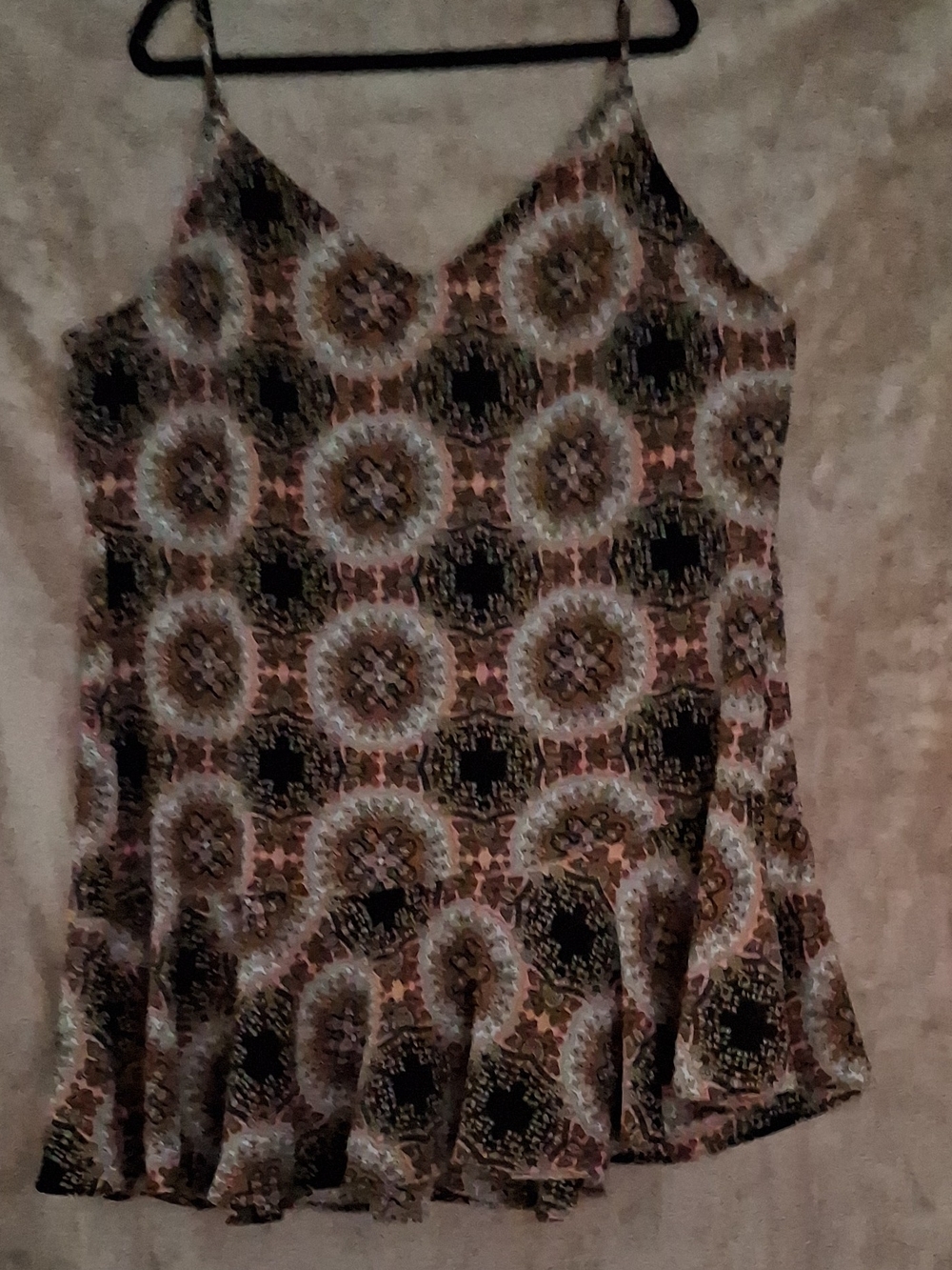 VENUS Floral Paisley Print Slip Dress in Black, Pink, Brown